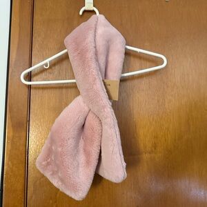 Pink Faux Fur Scarf